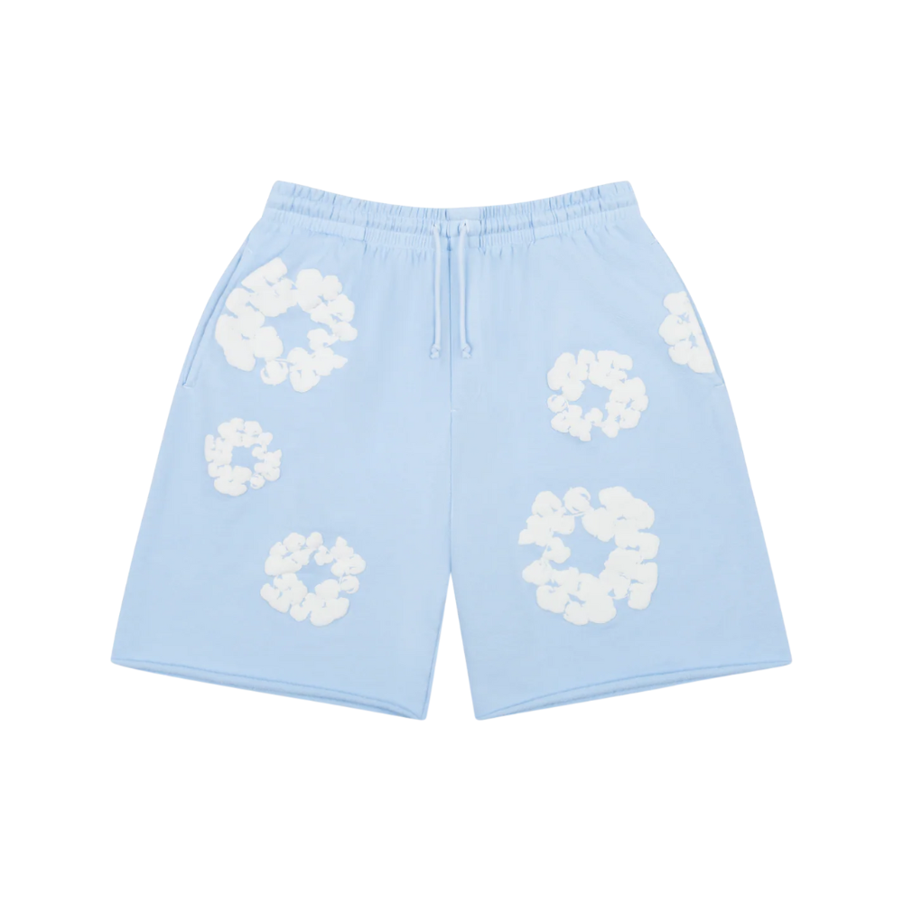 Denim Tears Cotton Wreath Sweat Shorts Powder Blue